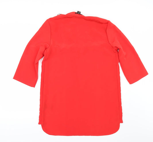 H&M Womens Red Shirt Dress Size 14