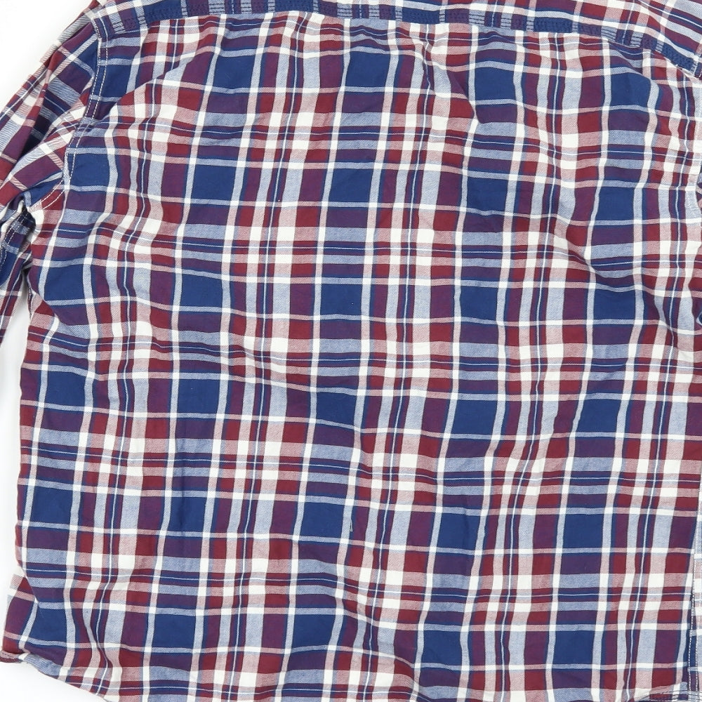 Mens UK Size M Goodsouls Blue Button-Up Long Sleeve Casual Shirt