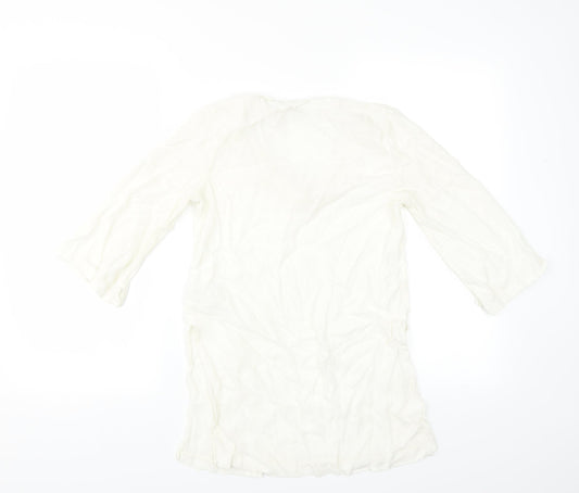 Womens UK Size 12 H&M Ivory Basic Blouse
