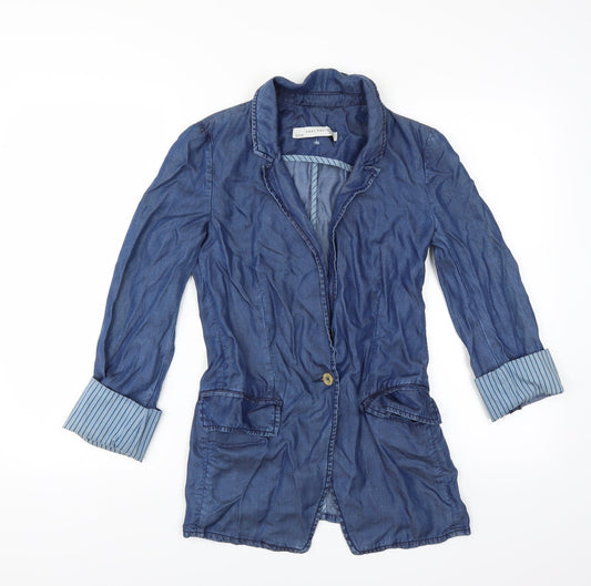 Zara Womens Blue Denim Jacket Size XS