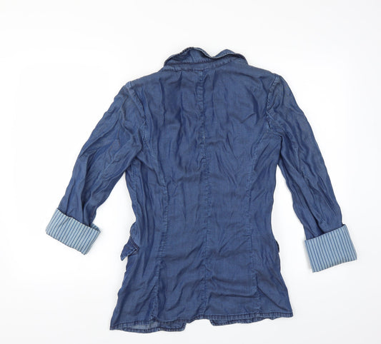 Zara Womens Blue Denim Jacket Size XS