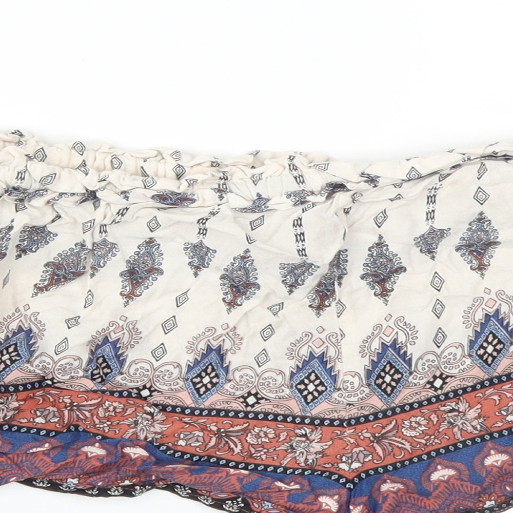 Primark Womens Multicoloured Paisley Hot Pants Shorts Size 6