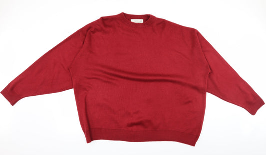 Classics Womens Red Knit Pullover Jumper Size XL