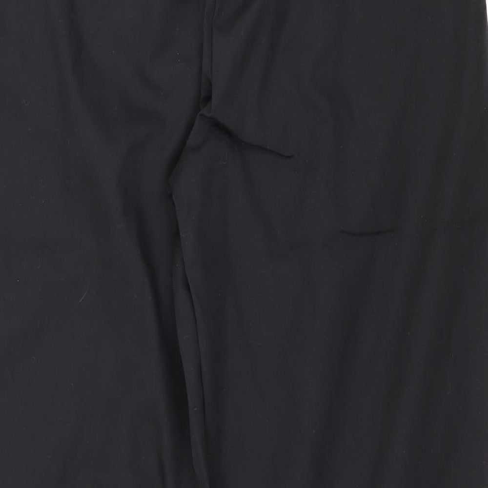 Womens UK Size 14 Preworn Regular Fit Black Trousers
