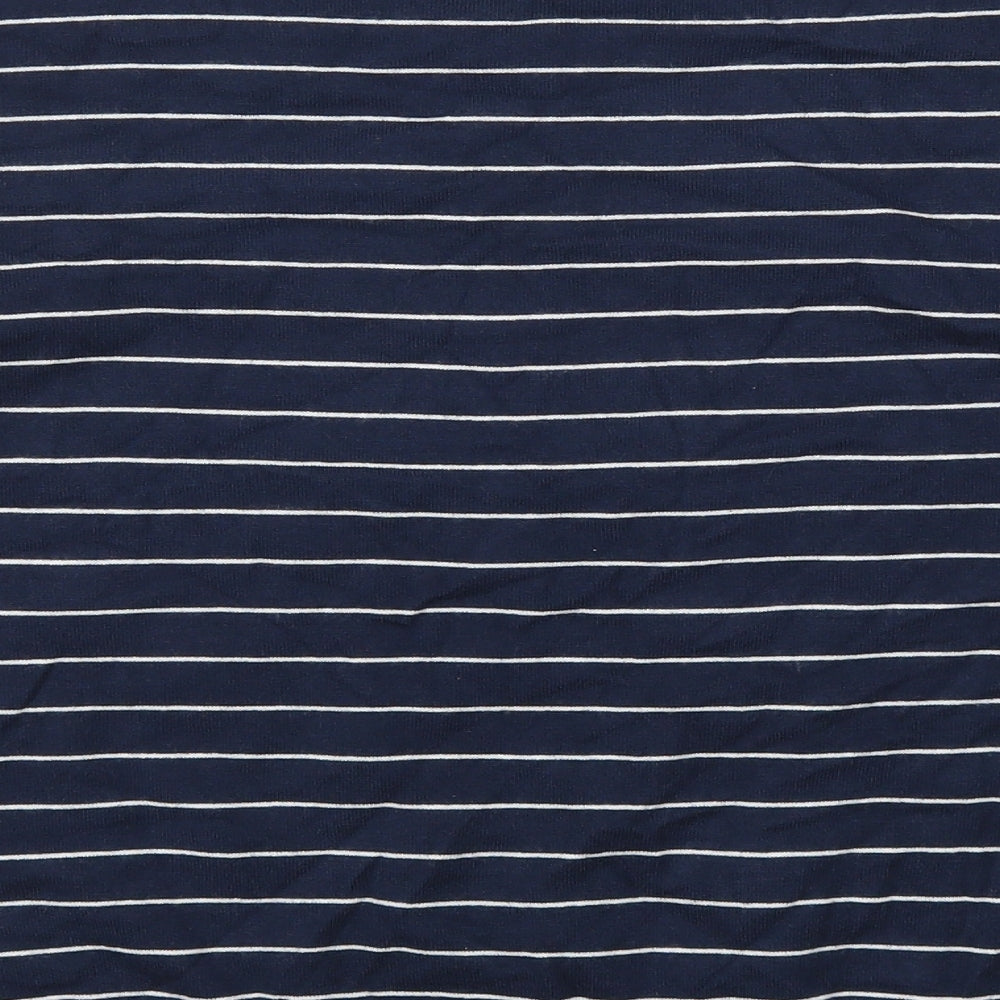 Marks and Spencer Mens Blue Striped Pullover Jumper Size S