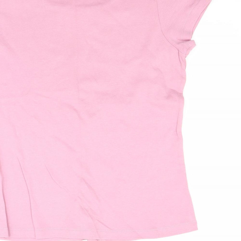 Womens UK Size 16 Ellie Louise Pink Basic T-Shirt