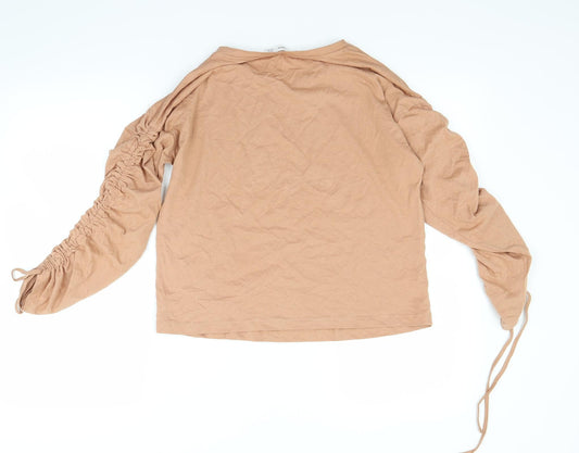 Mng Womens Beige Basic T-Shirt Size S