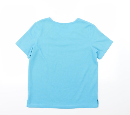 Bonmarché Womens Blue Jersey Basic T-Shirt Size S