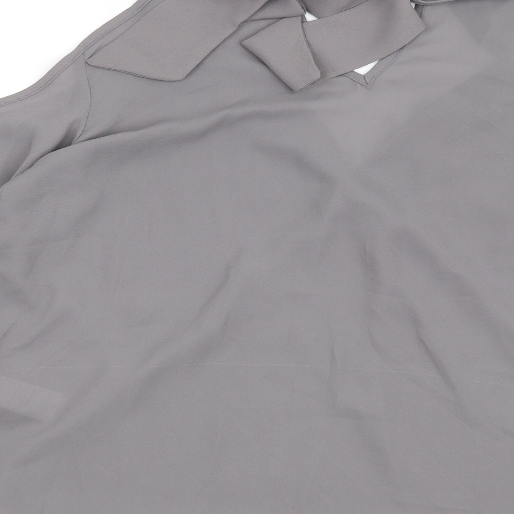 Womens UK Size 12 New Look Grey Basic Blouse