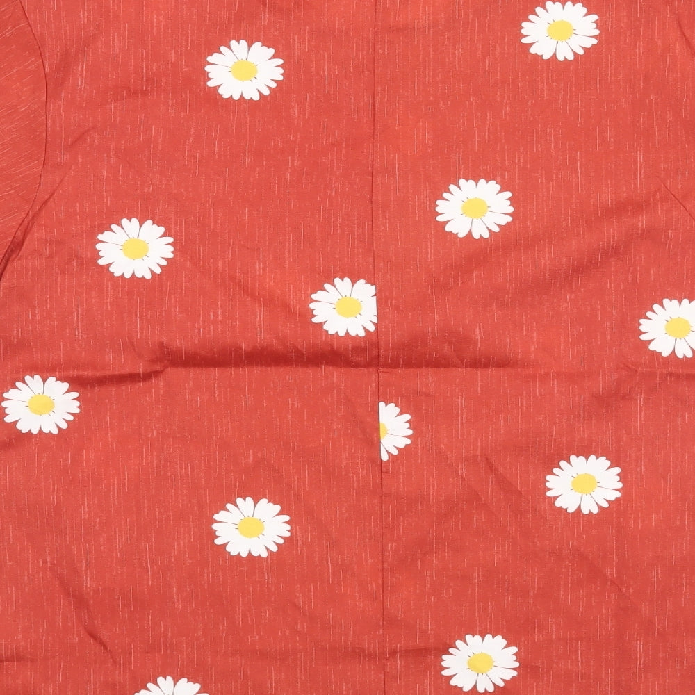 Womens UK Size S Preworn Orange Basic Blouse