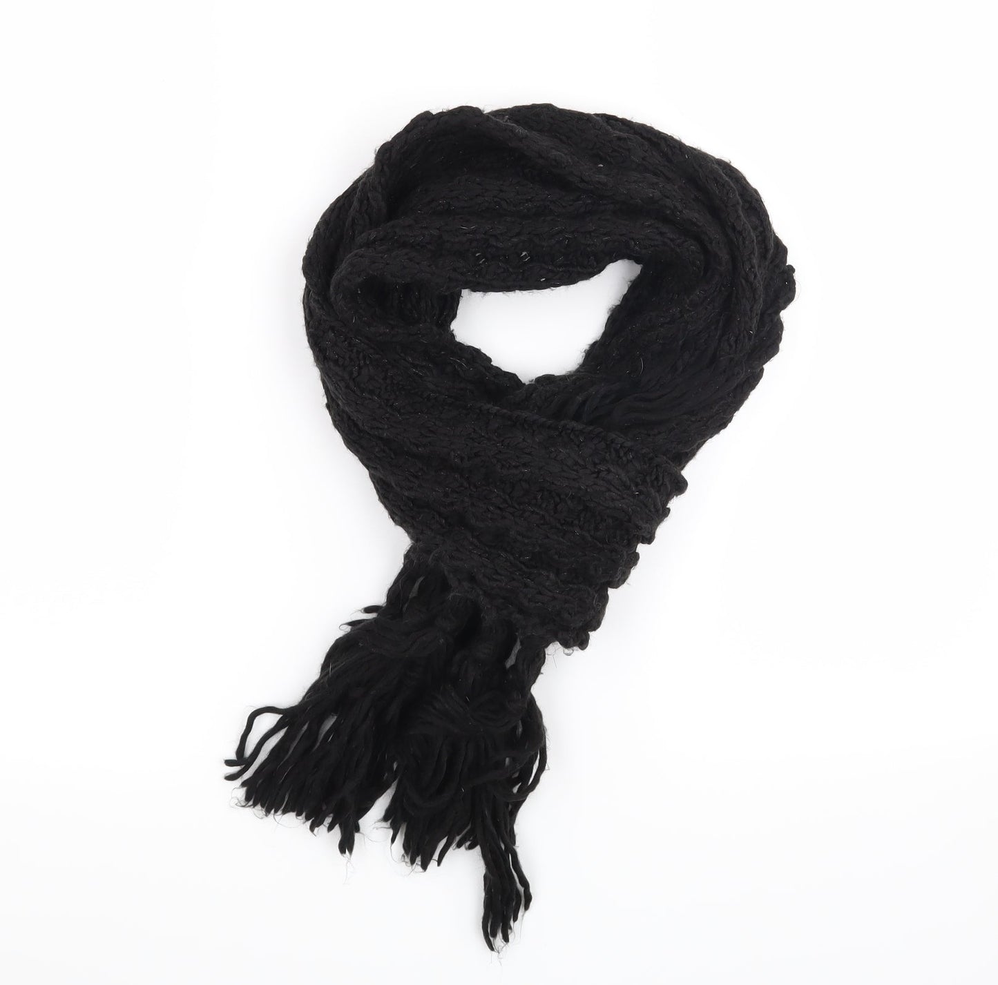 Preworn Womens Black Scarf