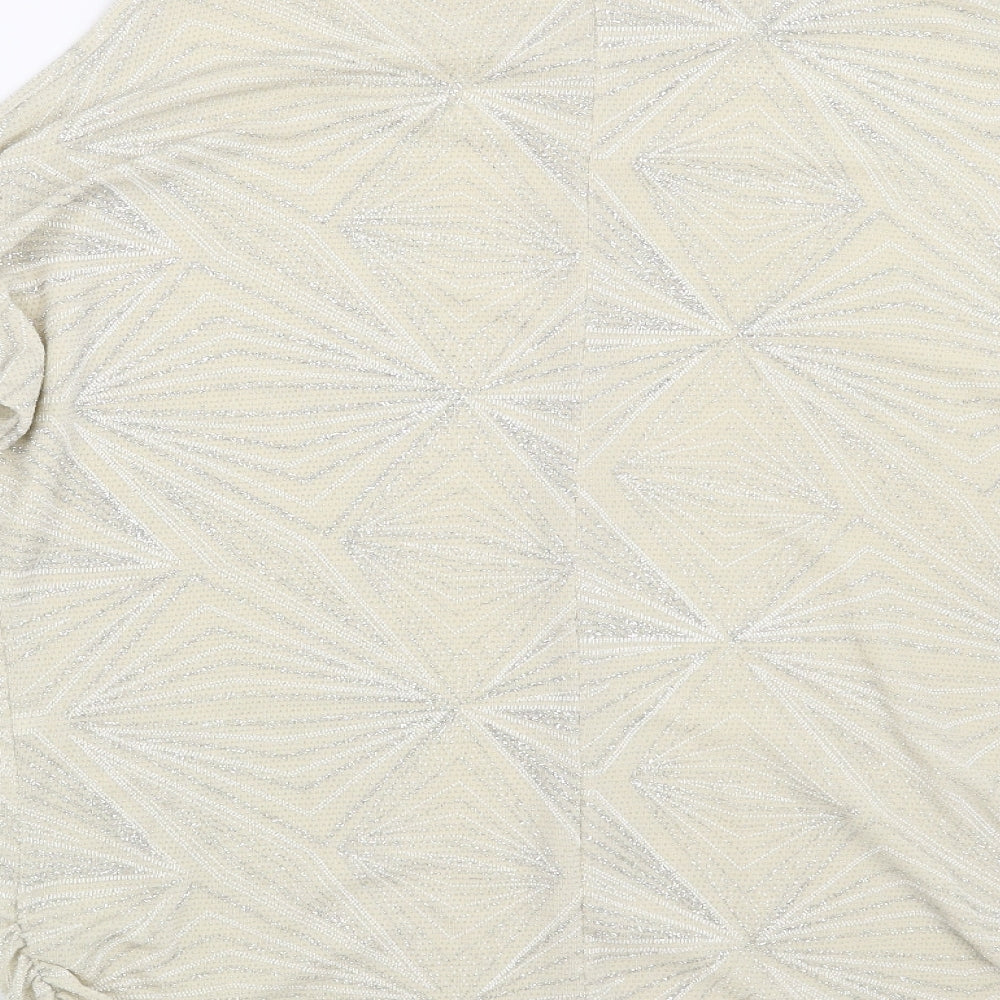 Quiz Womens Beige Basic Blouse Size 12