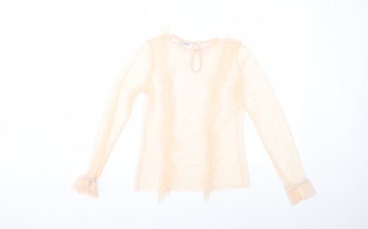 Womens UK Size 10 Pink Vanilla Pink Basic Blouse