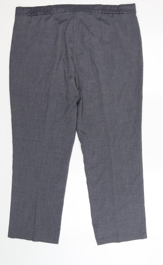 Womens UK Size 18 Marks and Spencer Regular Fit Grey Trousers