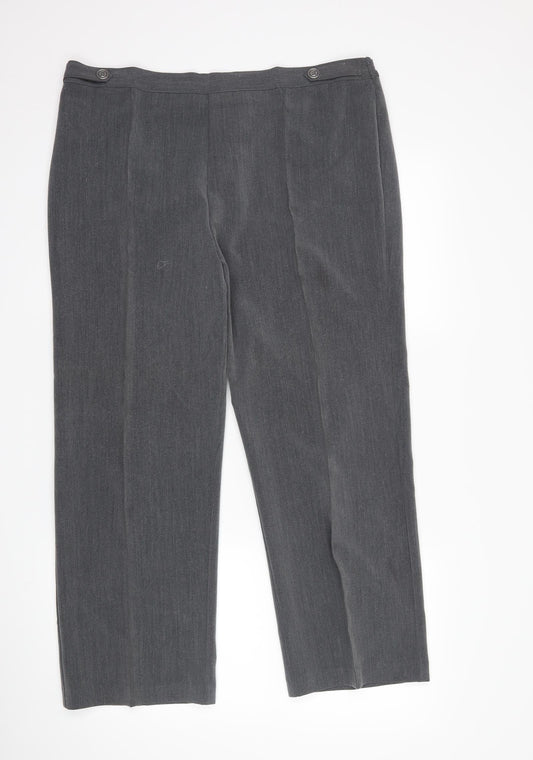 Womens UK Size 18 Sarah Hamilton Regular Fit Grey Trousers
