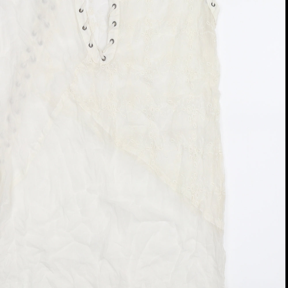 CULTURE Womens Ivory Paisley Mini Size M
