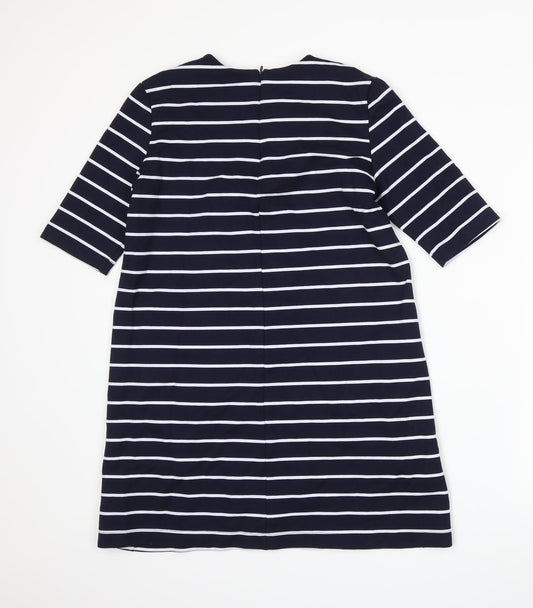 H&M Womens Blue Striped A-Line Size S