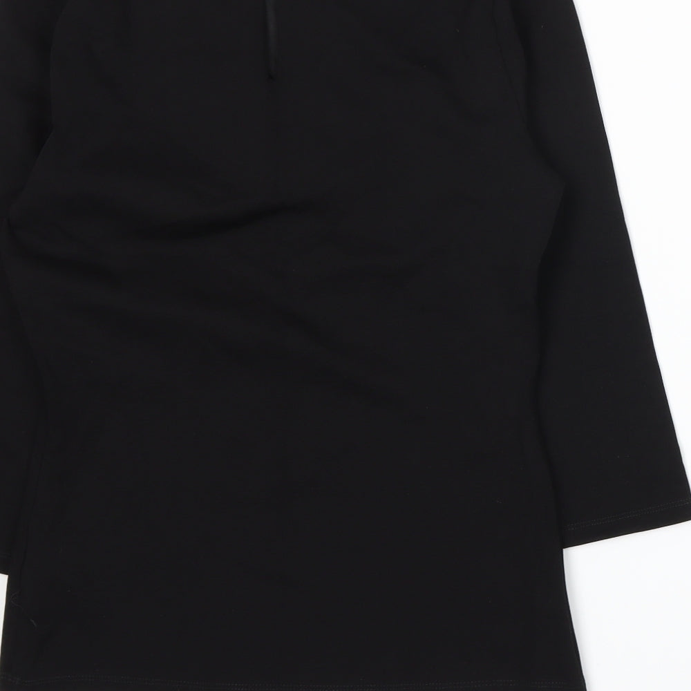 Womens UK Size 12 Julien Macdonald Black Basic T-Shirt