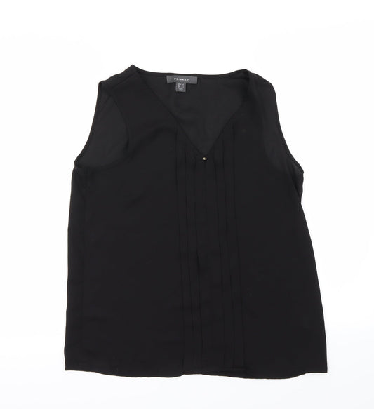 Additional front view of Primark women’s black basic blouse, size UK 12