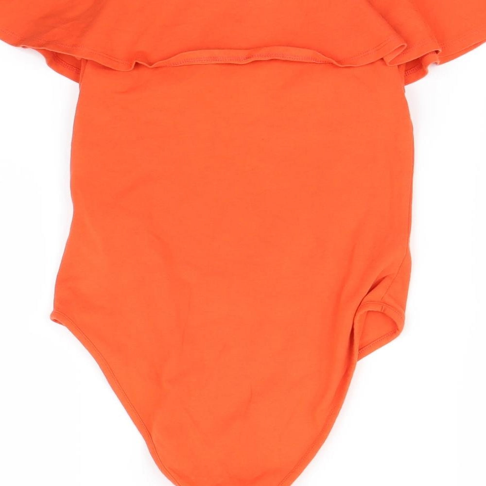 Topshop Womens Orange Bodysuit One-Piece Size 8