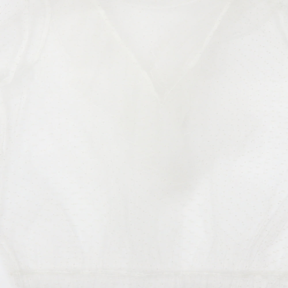 Primark Womens White Polka Dot Basic Blouse Size 12