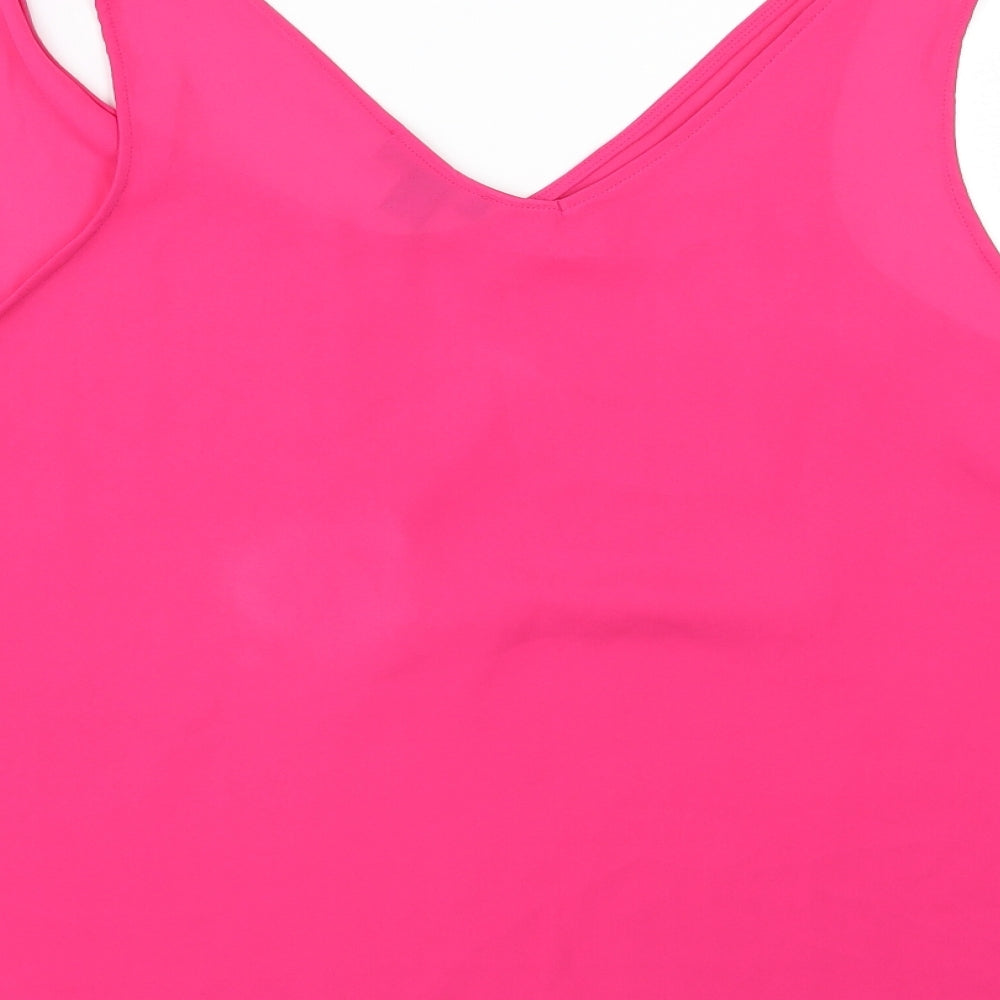 Primark Womens Pink Chiffon Basic Blouse Size 10