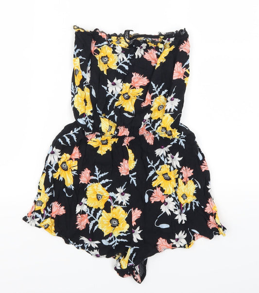 Additional front view of H&M women’s multicoloured flecked playsuit one-piece, size UK 6