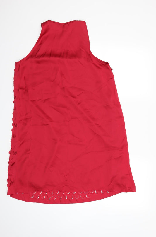 Back view of La Redoute women’s red shift, size UK 12