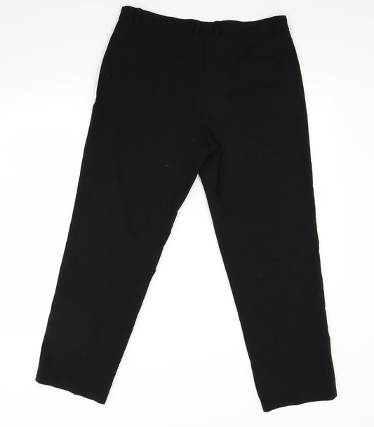 Womens UK Size 14 Marks and Spencer Regular Fit Black Trousers