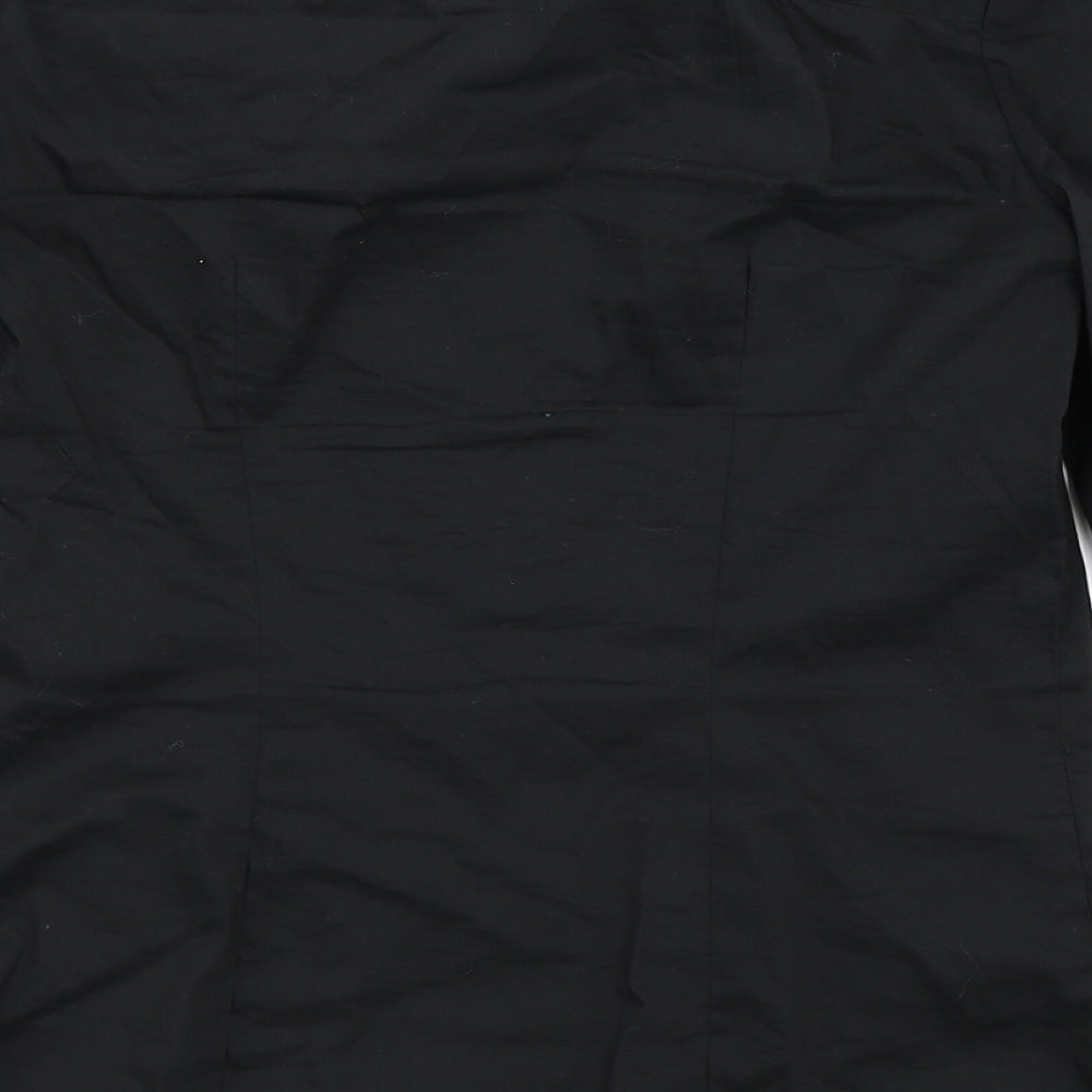 Womens UK Size 32 H&M Black Basic Button-Up