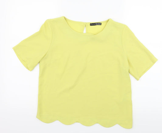 Additional front view of Atmosphere women’s yellow basic blouse, size UK 10