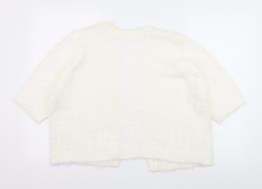 Anthology Womens White Knit Cardigan Jumper Size 20