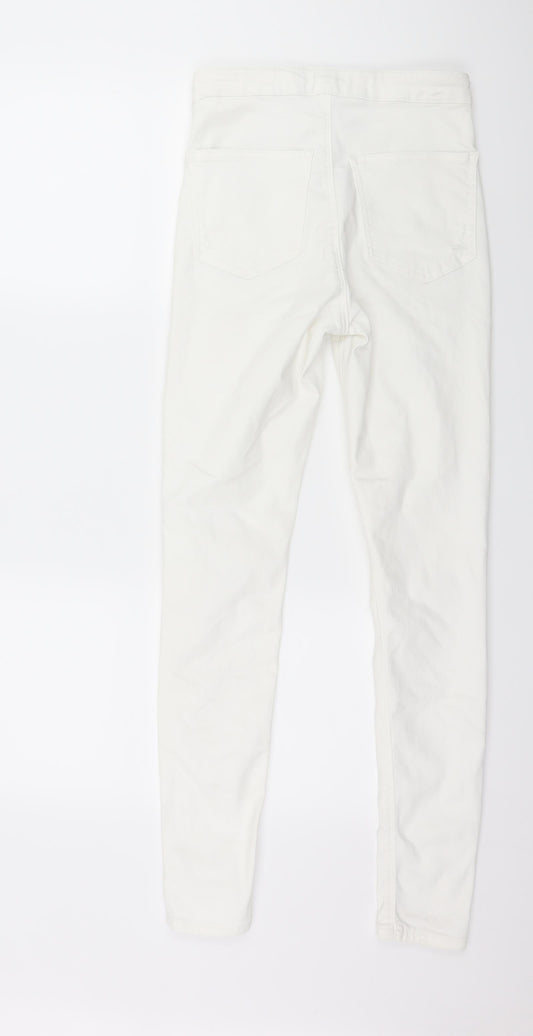 Topshop Womens White Denim Skinny Jeans Size 28 in L32.5 in