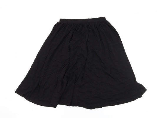 ASOS Womens Black  Jersey Flare Skirt Size 6