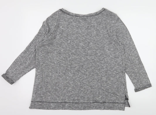 H&M Womens Grey Jersey Pullover Sweatshirt Size M