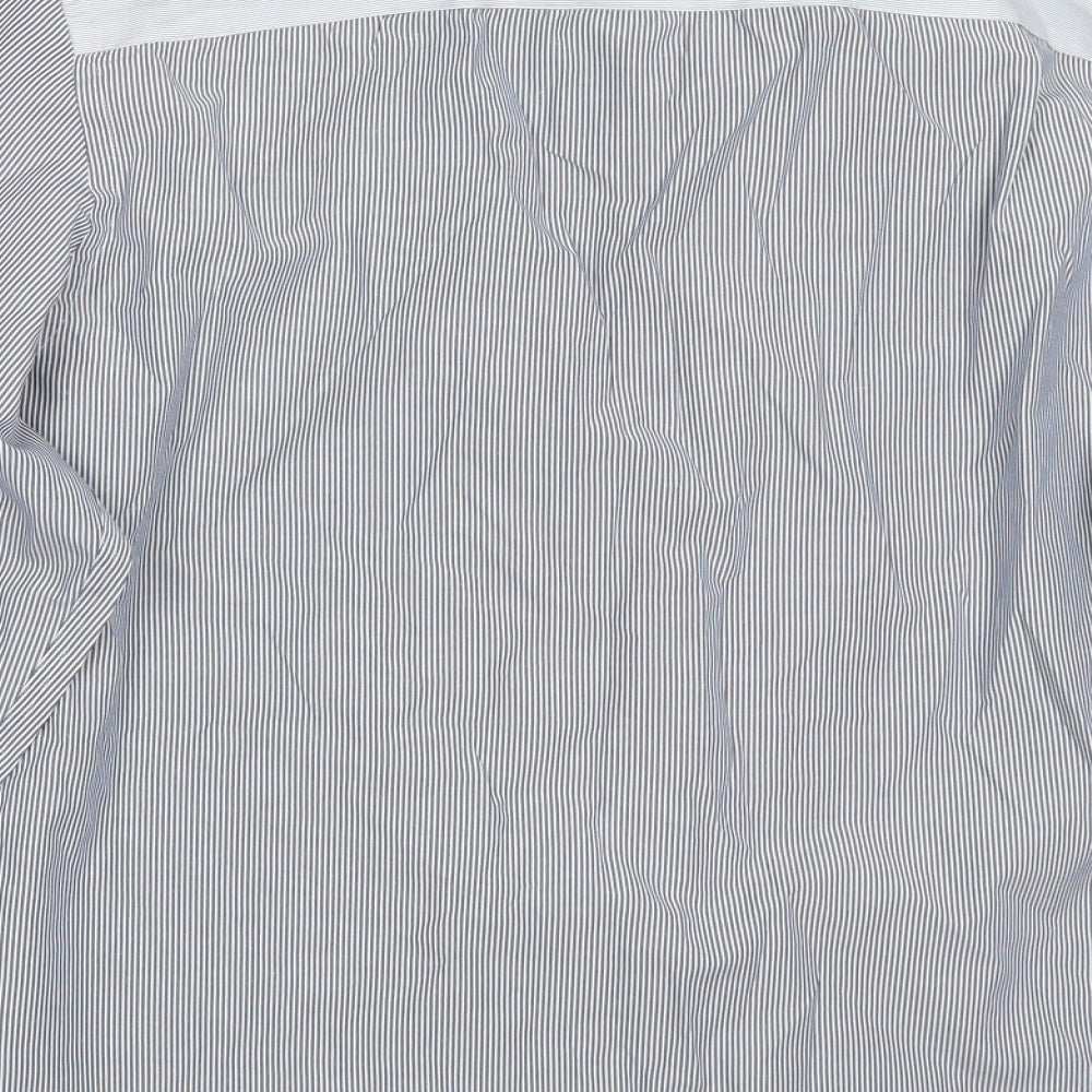 Riverisland Mens Blue Striped Button-Up Size M