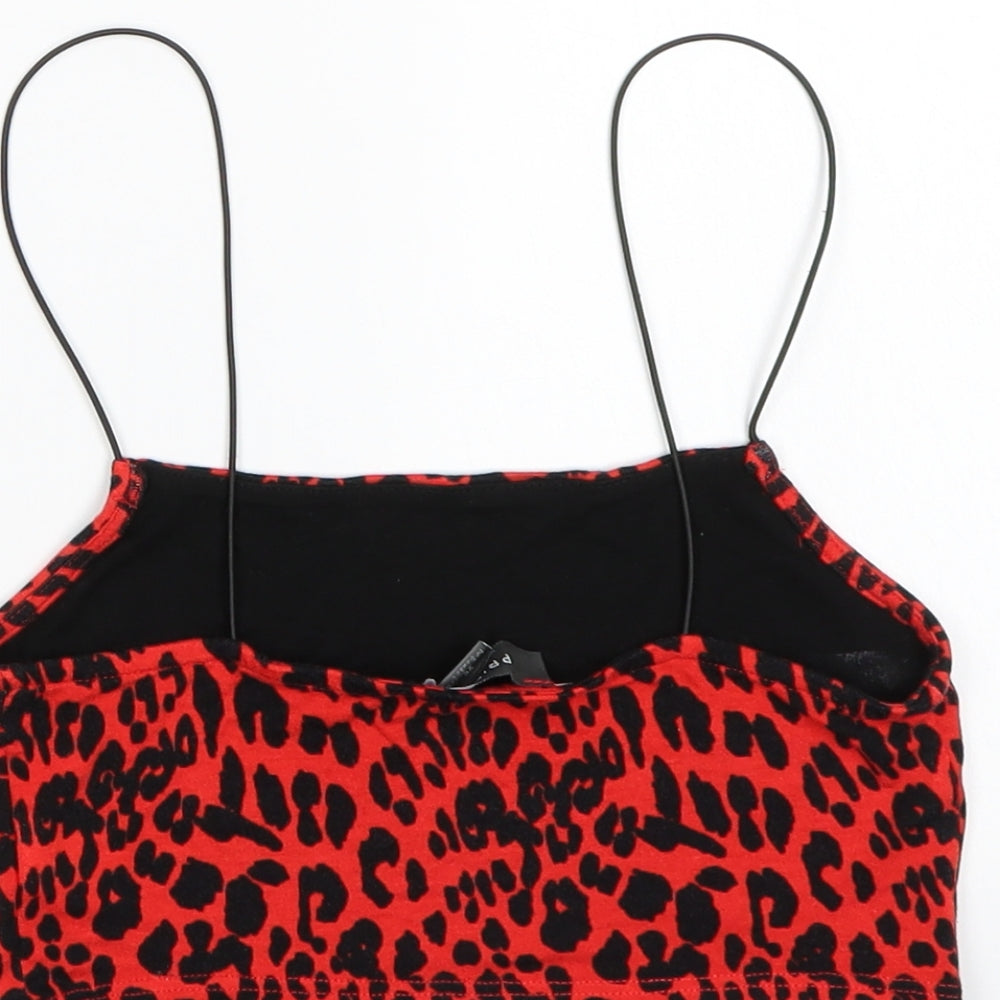 Primark Womens Red Animal Print Basic Tank Size XS