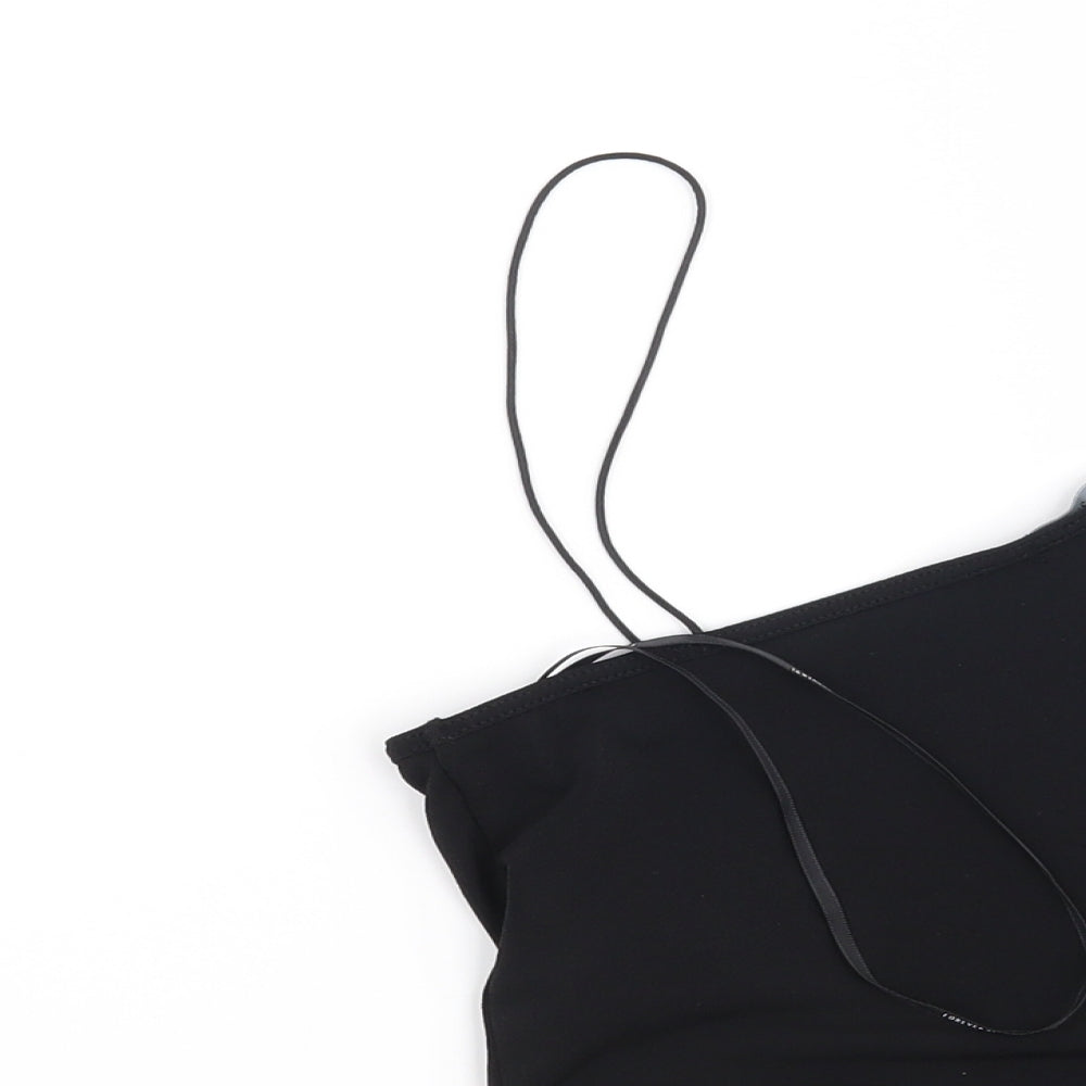 FOREVER 21 Womens Black Cropped Blouse Size M