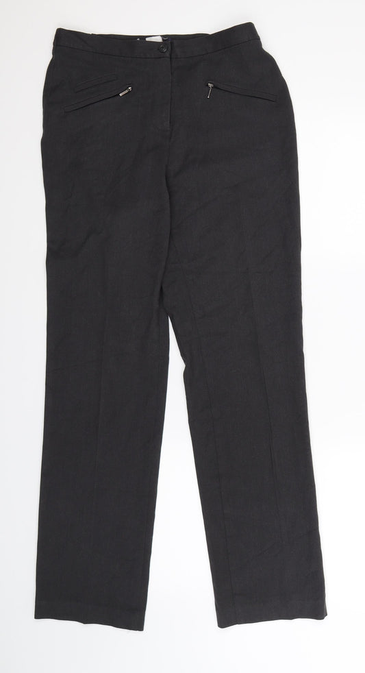 Womens UK Size 28 in Preworn Regular Fit Grey Trousers