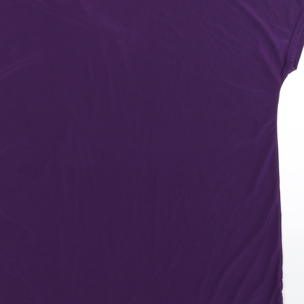 Womens UK Size S Nicole Purple Basic Blouse