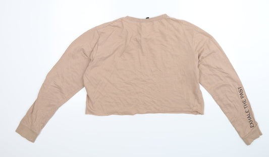 Divided Womens Beige Pullover Sweatshirt Size L