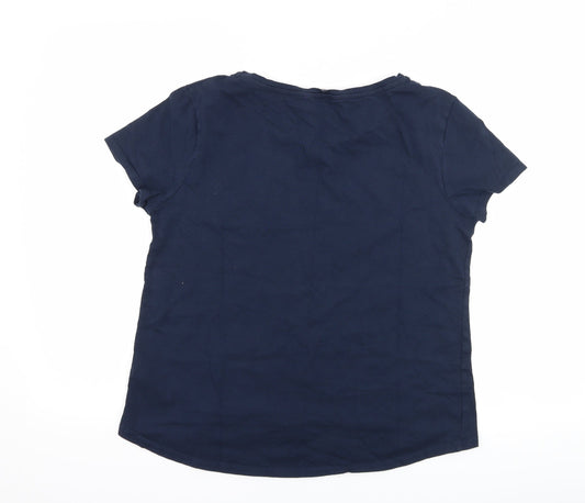 Womens UK Size M NEXT Blue Basic T-Shirt