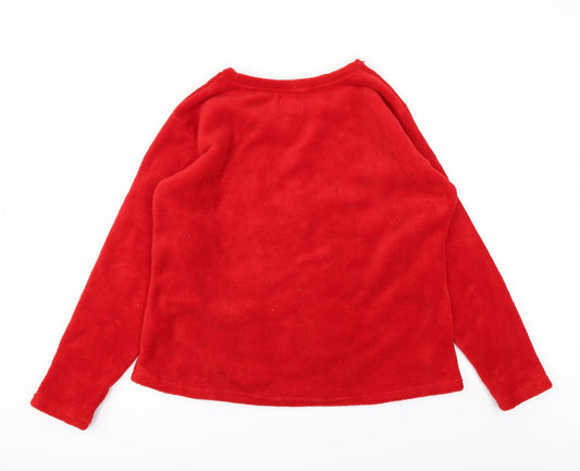 Time To Dream Womens Red Pullover Jumper Size XL