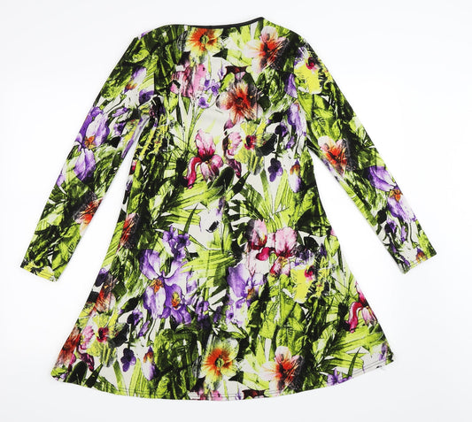 Preworn Womens Multicoloured Floral Skater Dress Size 8