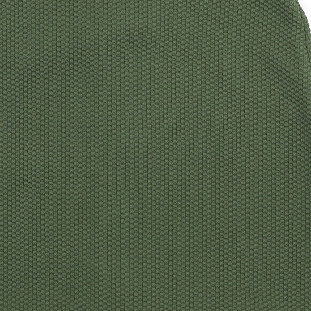 Brand and care label for Primark women’s green a-line skirt, size UK 8