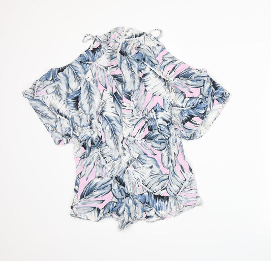 Miss Selfridge Womens Black Floral A-Line Size 10