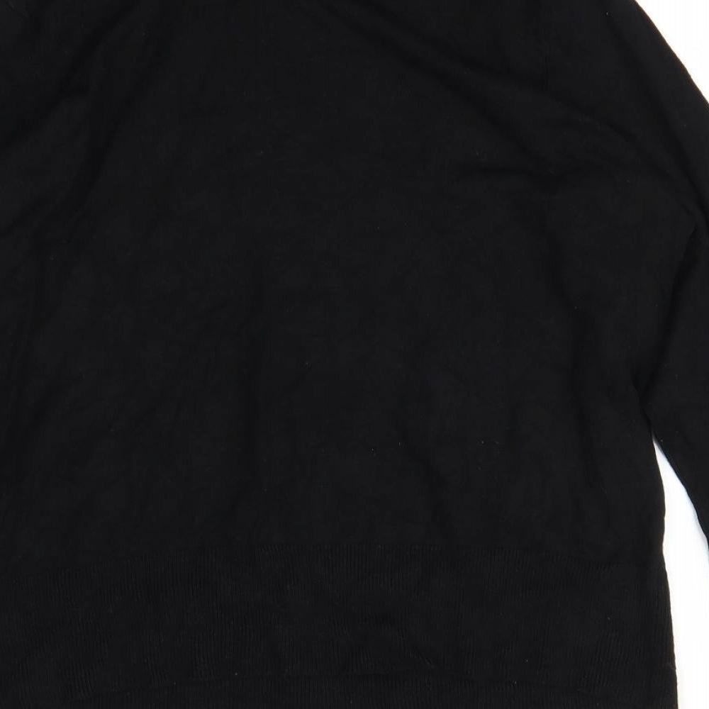 Brand and care label for F&F women’s black pullover sweatshirt, size UK 18