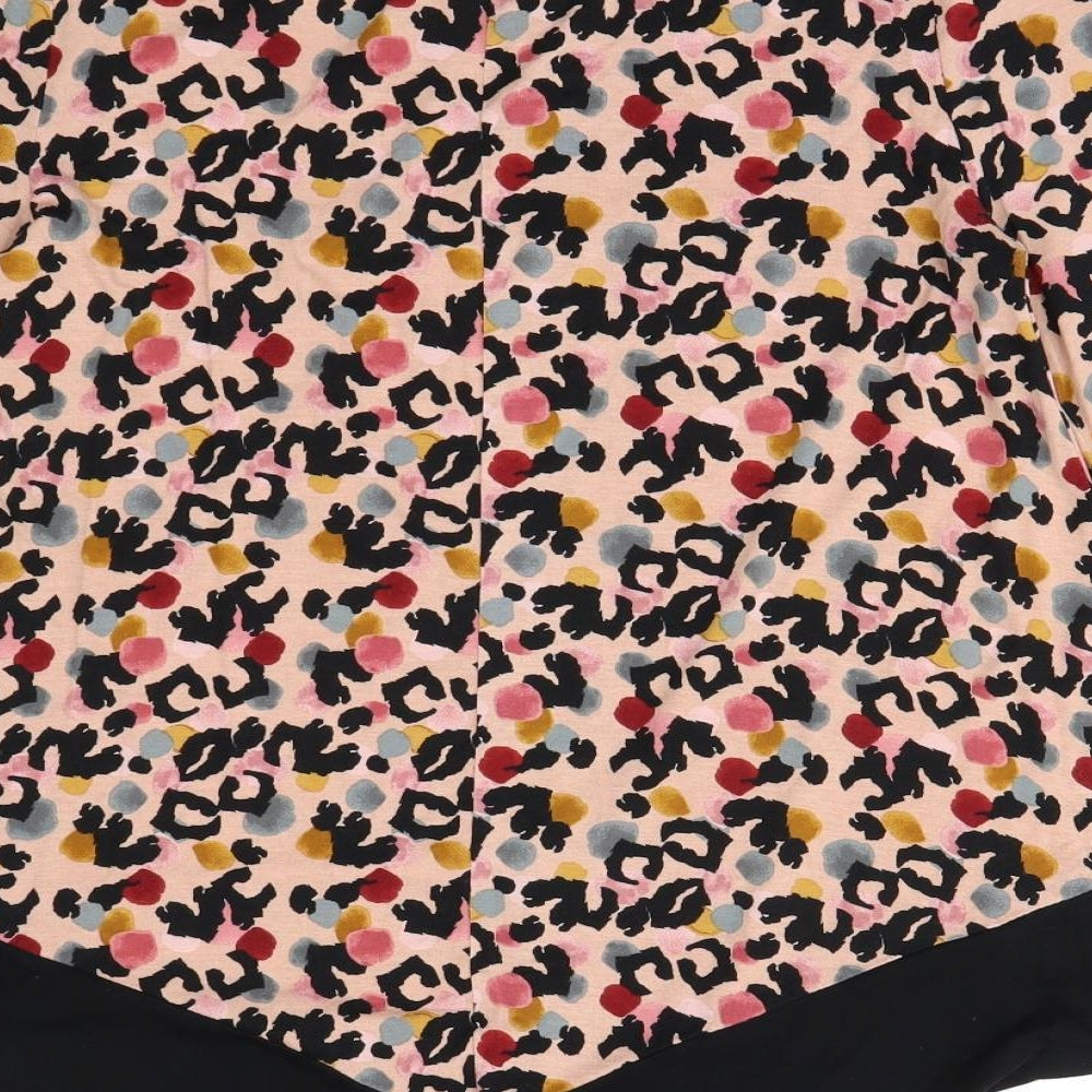 George Womens Multicoloured Animal Print Basic Blouse Size 8