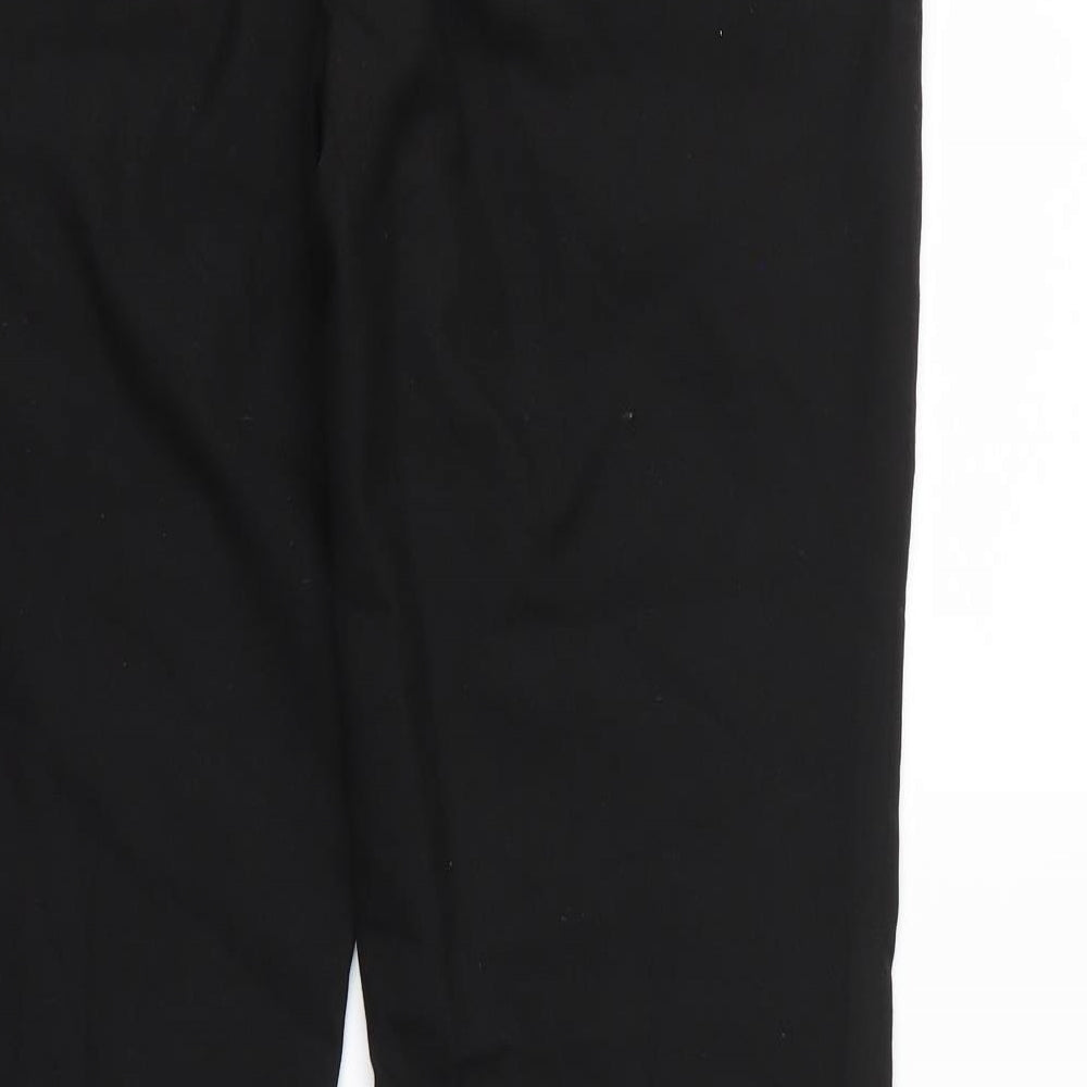 Womens UK Size L NEXT Regular Fit Dress Pants Black Trousers
