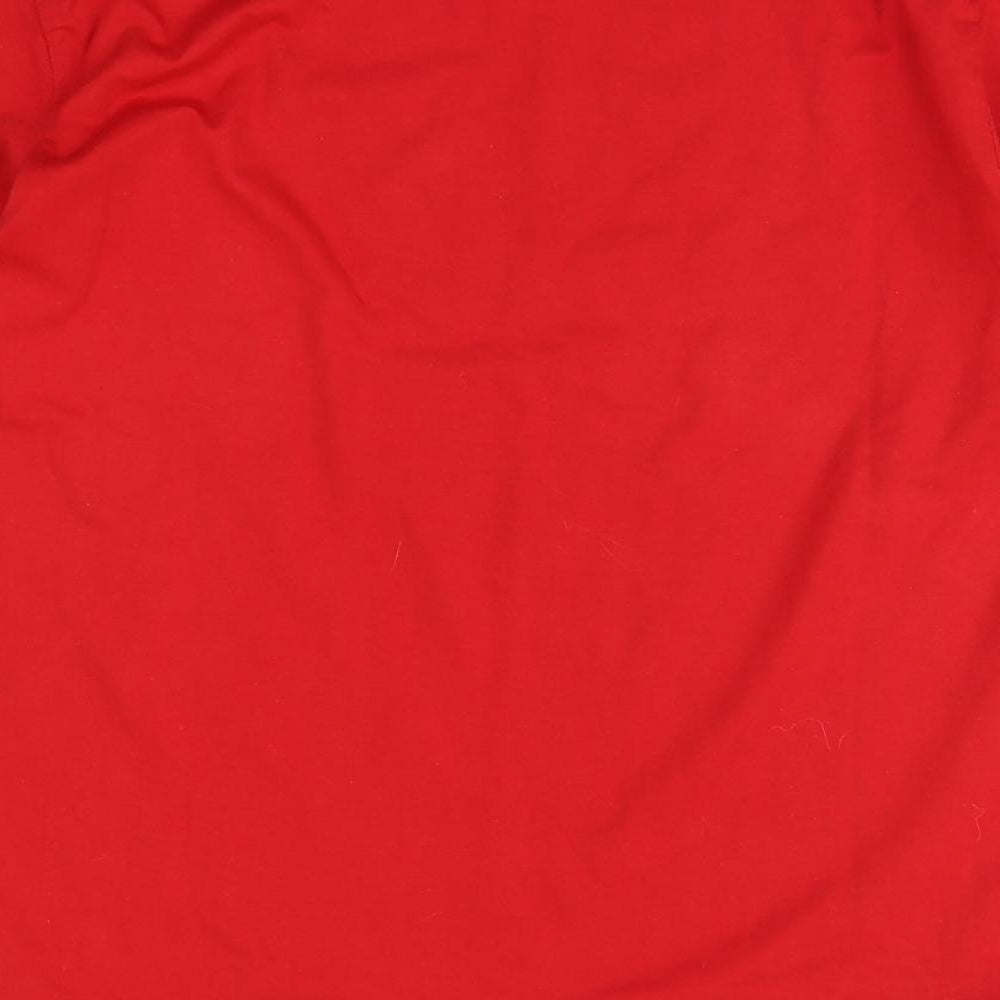Boohoo Womens Red Basic T-Shirt Size 6
